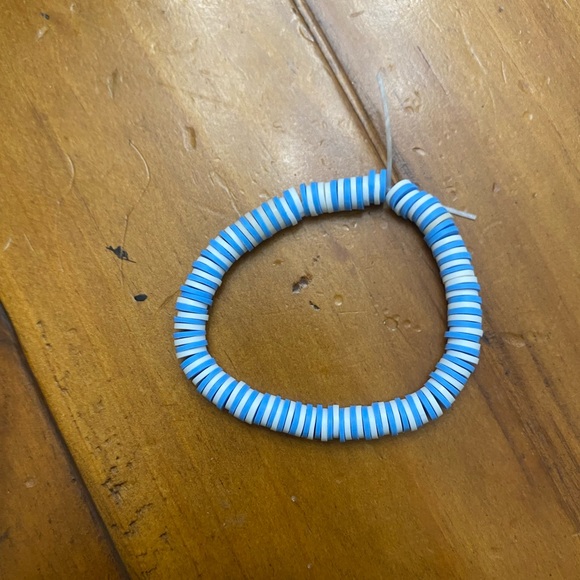 Other - Blue and white bracelet fits 7 inch Wrist  homemade